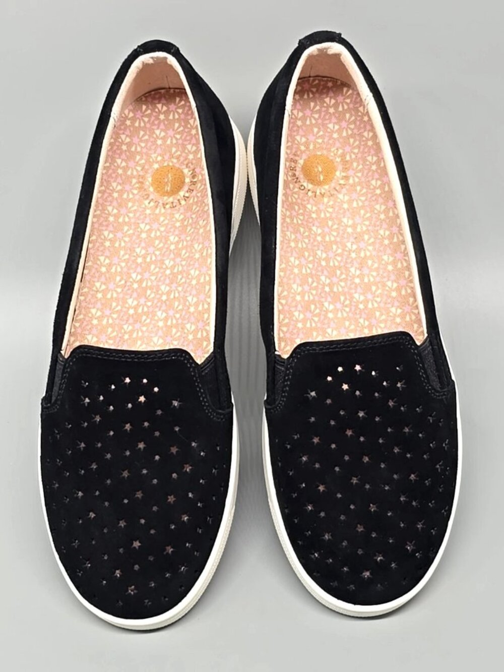 Revitalign Carolina Star Perforated Orthotic Black Suede Slip-on Women's Size 9B - Picture 10 of 12